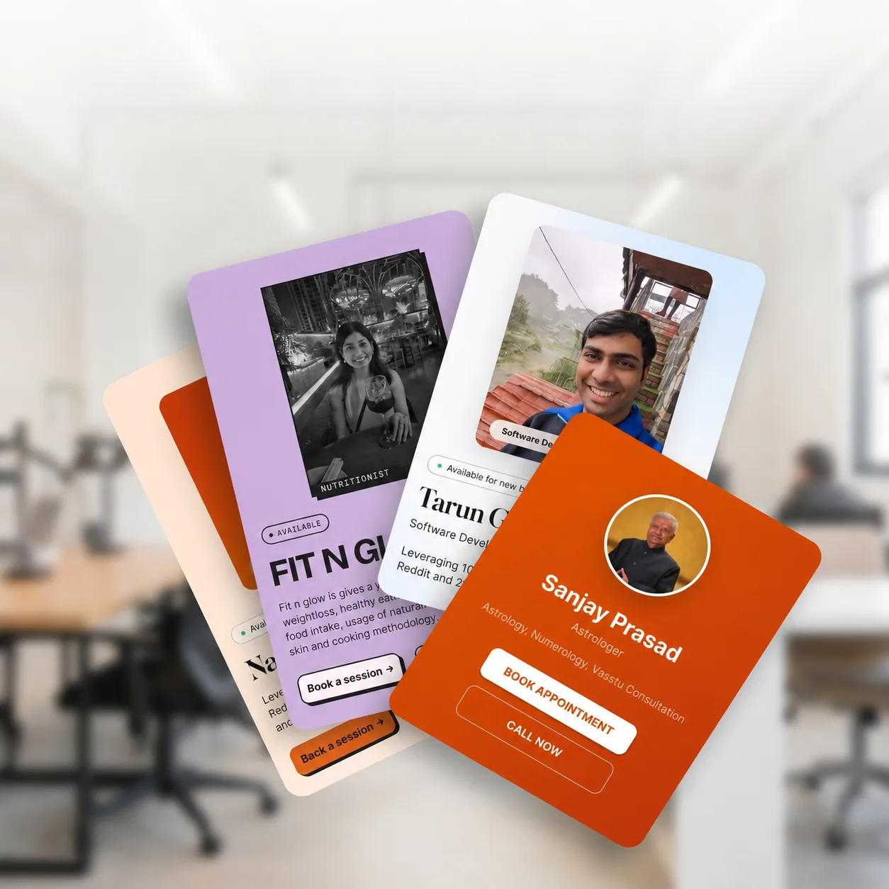 Discover professional storefronts on Setav, examples for nutritionists, software developers, and astrologers